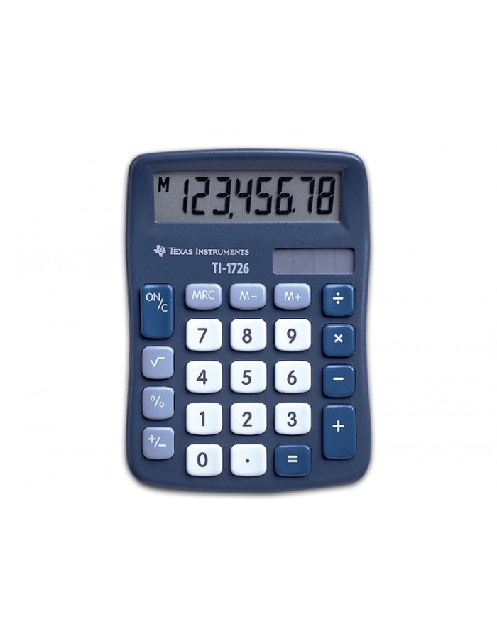 TEXAS INSTRUMENTS TI-1726 KALKULATOR KIESZEŃ PODSTAWOWY KALKULATOR NIEBIESKI główny
