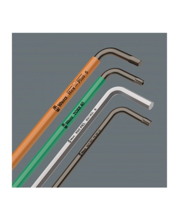 Wera Klucze trzpieniowe TORX z funkcją przytrzymującą długie z kulką 9cz. 967 L/9 TORX 8-40 HF 5024244001 nr 1