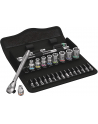 Wera 8100 SA 11 Grzechotka Zyklop Metal 1/4 z przełącznikiem w zestawie 28cz. 05004021001 - nr 1