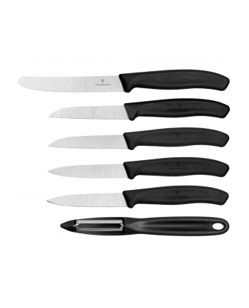 Victorinox Swiss Classic Zestaw 6 Elementów 5 Noży I Obieraczka Czarny (671136G)