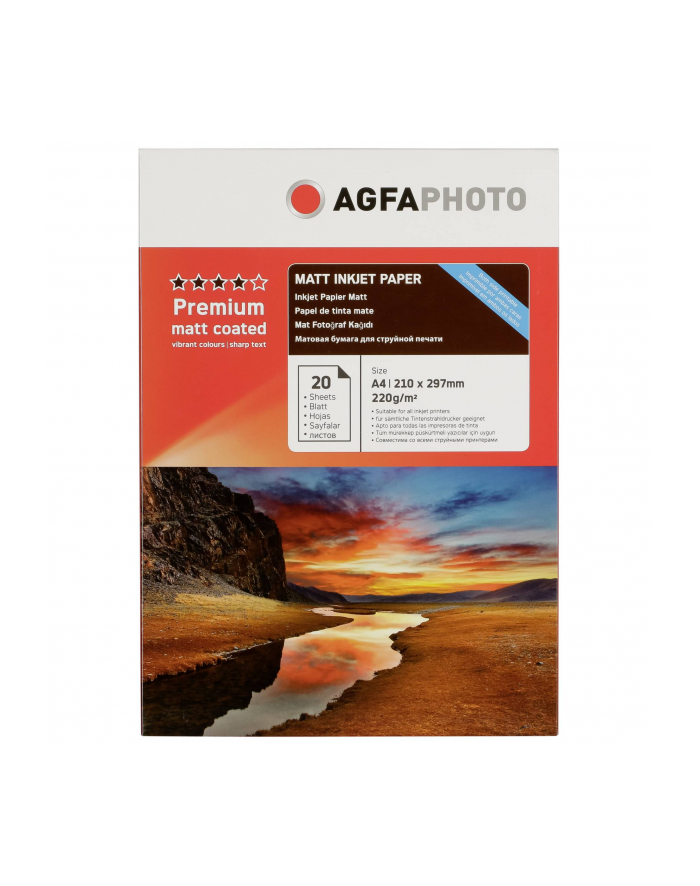 Agfaphoto Premium Papier Dwustronnie Powlekany Matowy 220 G A 4 20 Arkuszy główny