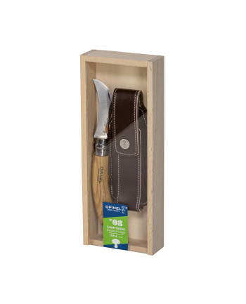 Opinel Wooden Gift Box Mushroom Knife Oak Wood Handle Plus Sheath