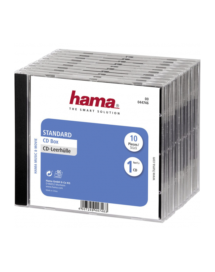 Hama CD Jewel Case Standard, Pack 10 (00044746) główny