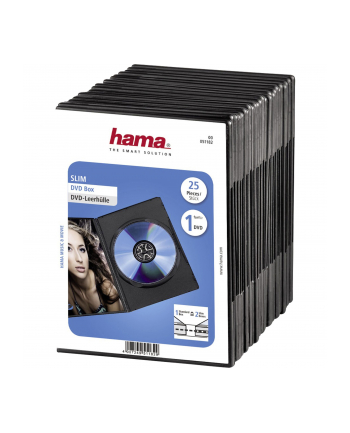 Hama DVD Slim Box 25, Black (00051182)