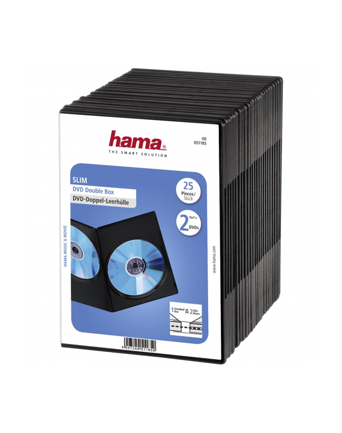 Hama DVD Slim Double-Box 25, Black (00051185) główny