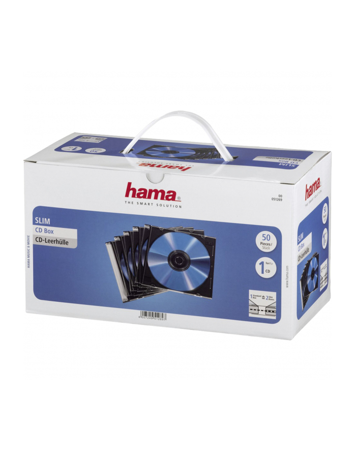 Hama CD Slim Jewel Case, pack of 50 Pcs (51269) główny