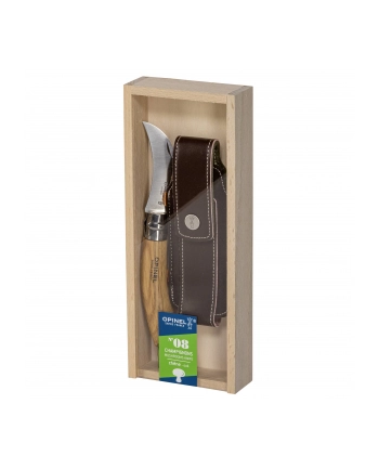 Opinel Wooden Gift Box Mushroom Knife Oak Wood Handle Plus Sheath nr 1
