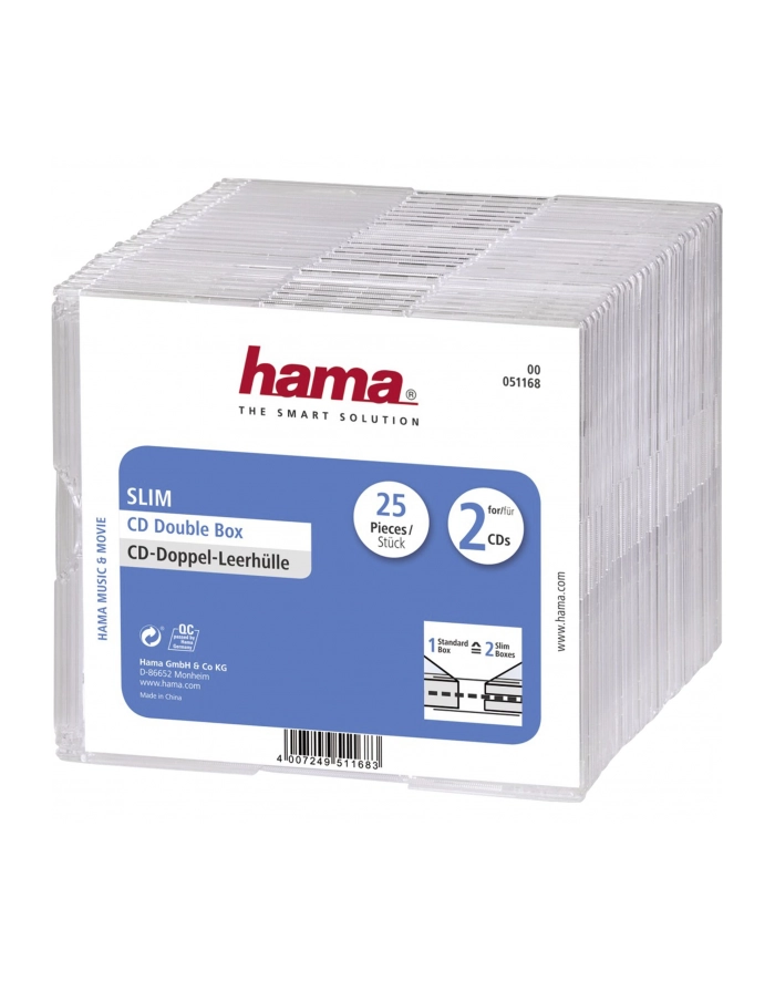 Hama CD Slim Box Double, 25 Pcs. (00051168) główny