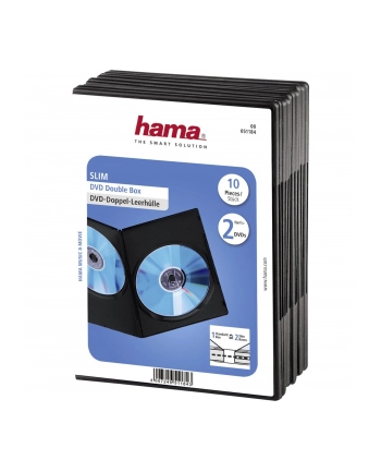Hama DVD Slim Double-Box 10, Black (00051184) nr 1