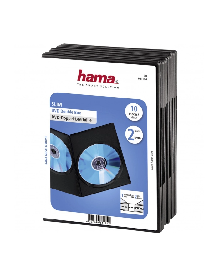Hama DVD Slim Double-Box 10, Black (00051184) główny