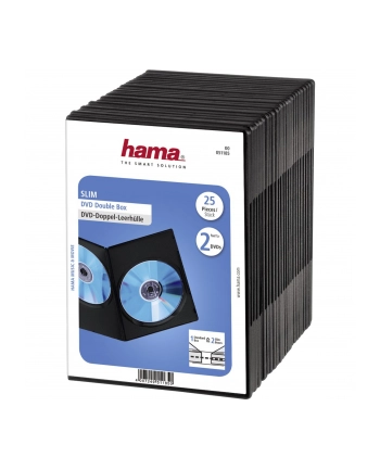 Hama DVD Slim Double-Box 25, Black (00051185) nr 1