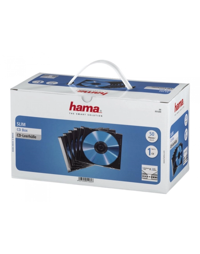 Hama CD Slim Jewel Case, pack of 50 Pcs (51269) główny