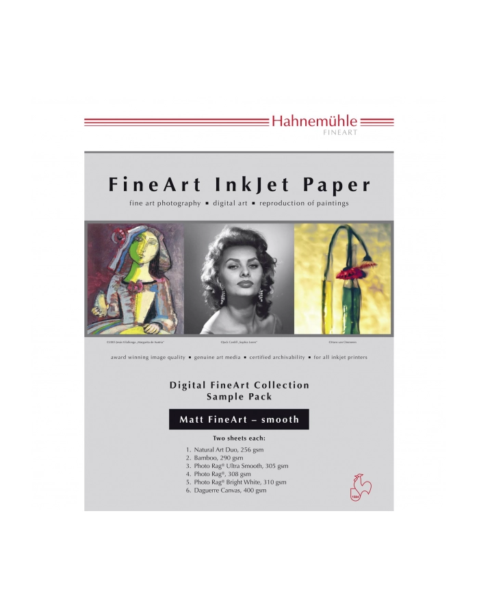 HahnemŘhle Digital FineArt A 4 Testpack matte, glatte Papiere (HAH10640303) główny