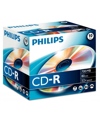 PHILIPS CD-R 700MB 52X JEWEL CASE KARTON*10 CR7D5NJ10/00 nr 1