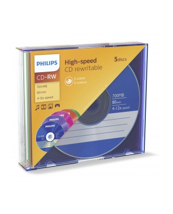 PHILIPS CD-RW 700MB 4-12X SLIM5 CW7D2CC0500 nr 2