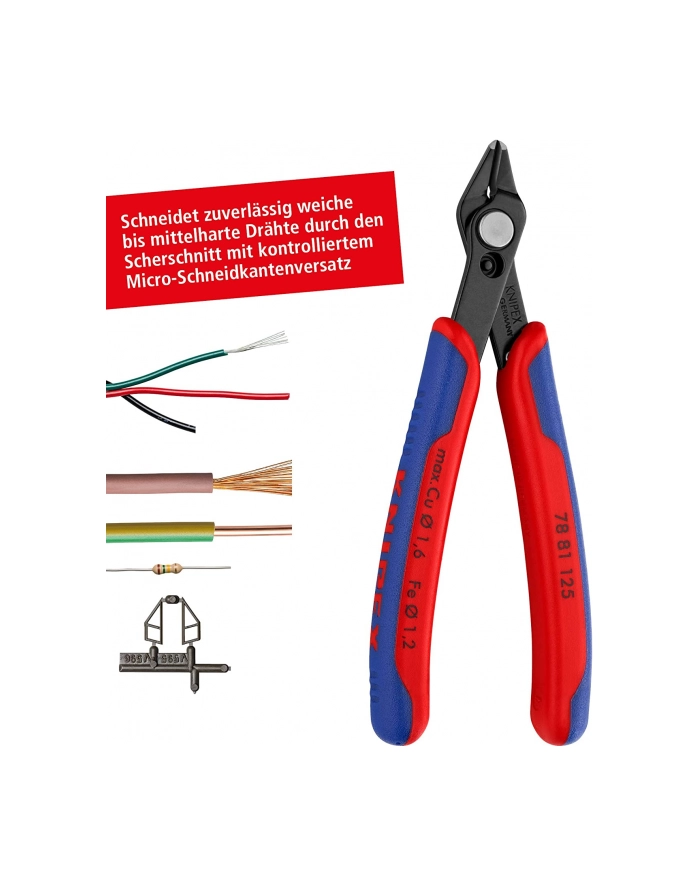 Knipex Cążki boczne Super-KnipsR, typ 78 81 125 główny