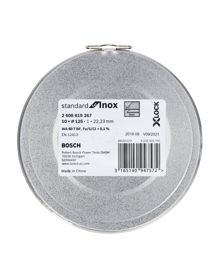 Bosch tarcze tnące Standard for Inox z mocowaniem X-Lock 2608619267 główny