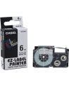 Taśma do nadruku Casio Band XR-6WE1, 8 m x 6 mm, czarna / biała - nr 3