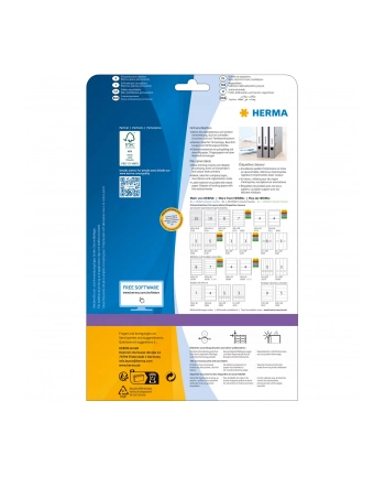 Herma Etykiety Special 10185 na segregatory A4 odklejalne białe 61 x 297mm papier matowy nieprzejrzysty 75szt. zaokrąglone narożniki 10185