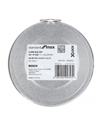 Bosch tarcze tnące Standard for Inox z mocowaniem X-Lock 2608619267 nr 1