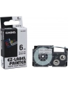 Taśma do nadruku Casio Band XR-6WE1, 8 m x 6 mm, czarna / biała - nr 5