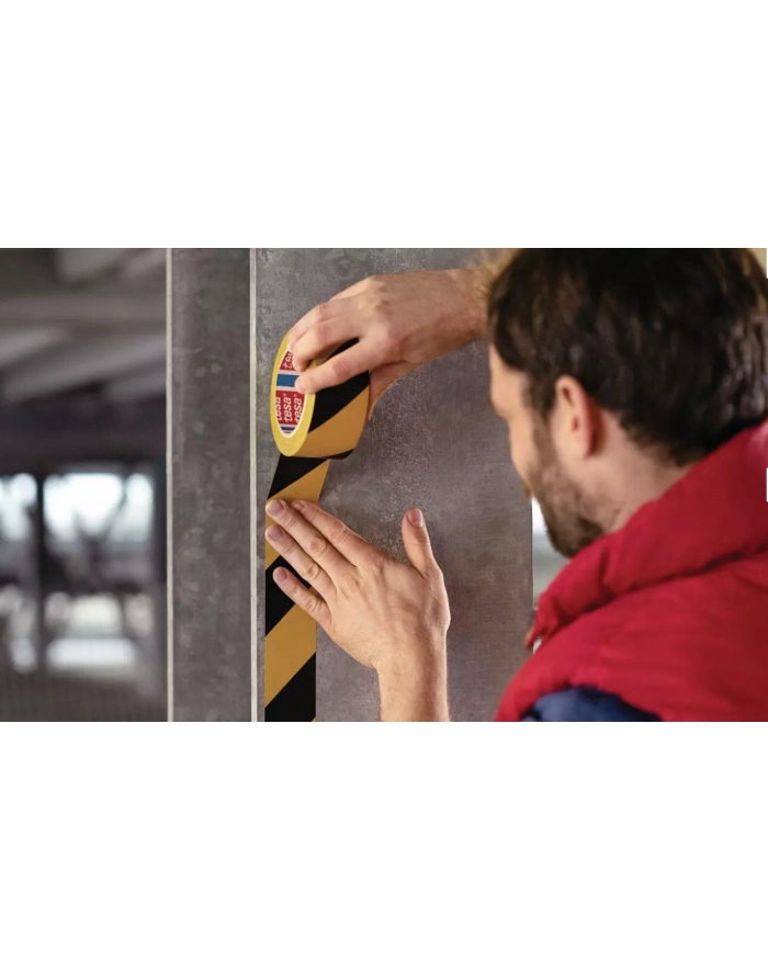 Tesa Taśma ostrzegawcza PREMIUM 66m x 50mm czarno-żółta główny