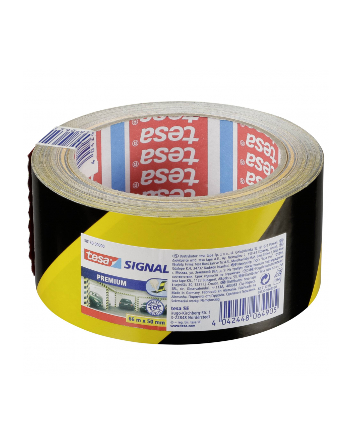 Tesa Taśma ostrzegawcza PREMIUM 66m x 50mm czarno-żółta główny
