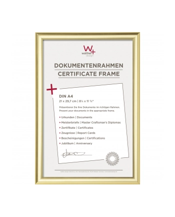 WALTHER RAMKA TRENDSTYLE 21X29,7 RESIN GOLD DIN A4 nr 1