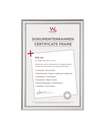 WALTHER RAMKA TRENDSTYLE 21X29,7 RESIN SILVER DIN A4 nr 1
