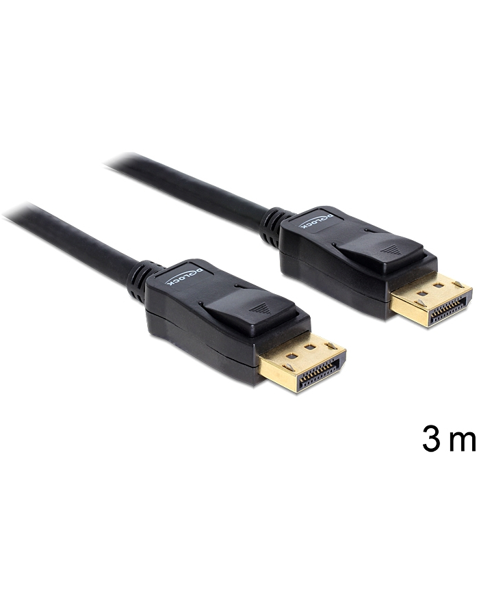 KABEL DISPLAYPORT M/M 3M GOLD DELOCK główny