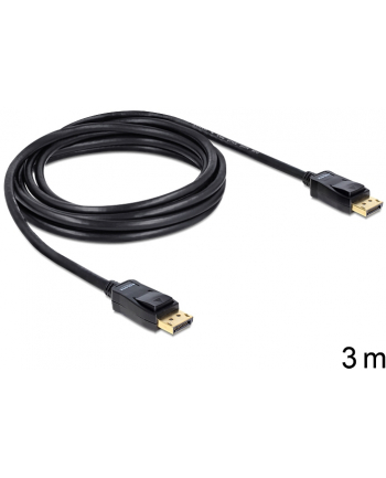 KABEL DISPLAYPORT M/M 3M GOLD DELOCK