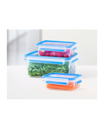 Emsa CLIP & CLOSE 3 PACK Pojemnik na żywność niebieski 508567
