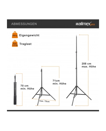 Walimex Statyw WT-803 Lamp Tripod, 200cm (12525)