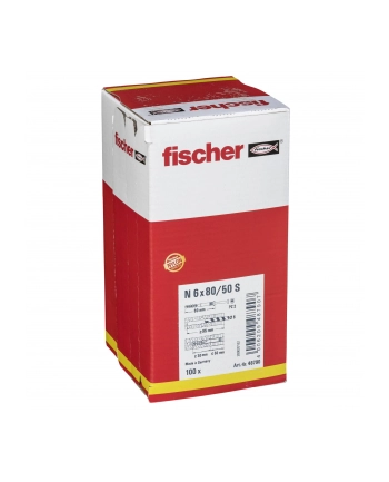 Fischer Kołek Rozporowy 048790 N 6x80 z Gp Zestaw 100szt. nr 1