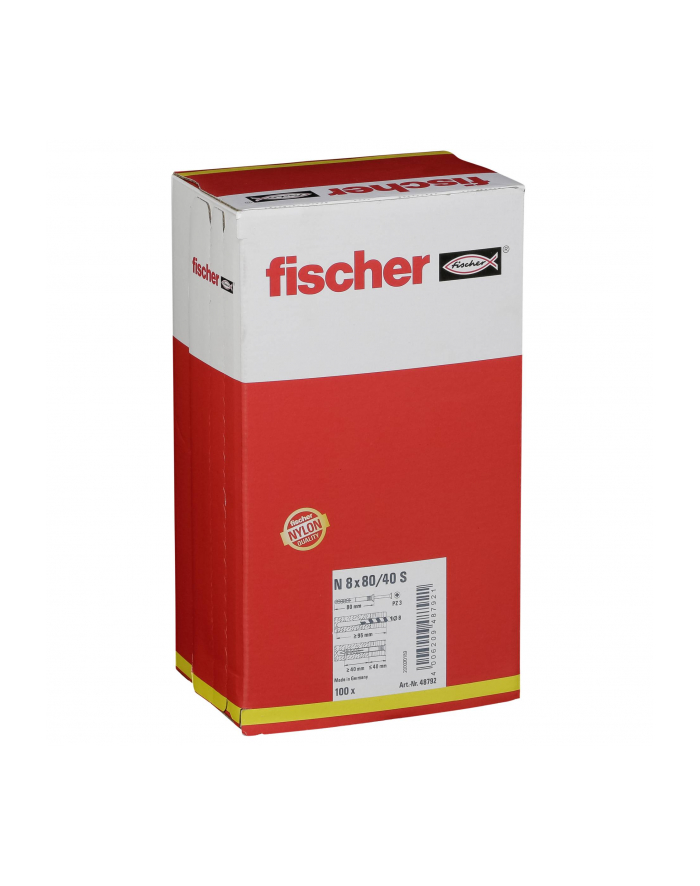 Fischer Kołek Rozporowy 048792 8mm Zestaw 100szt. główny