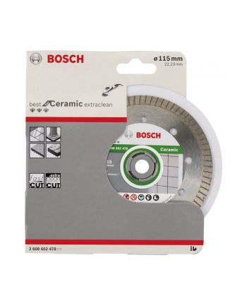 Bosch Diamentowa tarcza tnąca Best for Ceramic Extraclean Turbo 115mm 2608602478