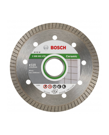 Bosch Diamentowa tarcza tnąca Best for Ceramic Extraclean Turbo 115mm 2608602478