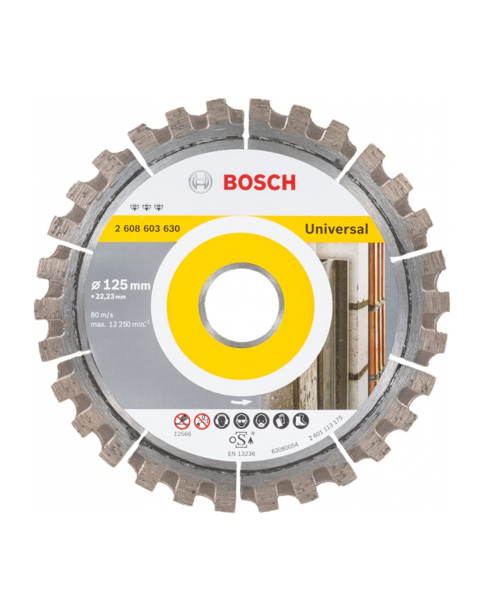 Bosch Diamentowa tarcza tnąca D125X22,23mm Best for Universal 2608603630 główny