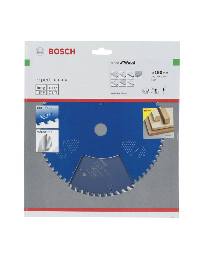 Bosch Tarcza pilarska Expert for Wood 190x30x2,6mm 56 2608644050 główny