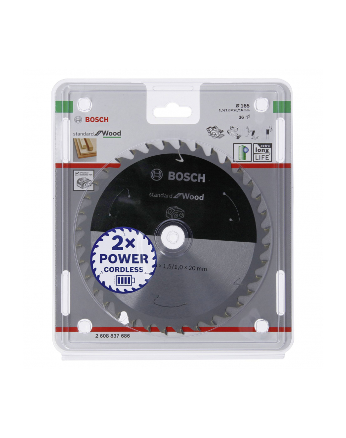 Bosch Tarcza Tnąca Standard For Wood Do Pił Akumulatorowych 2608837686 główny