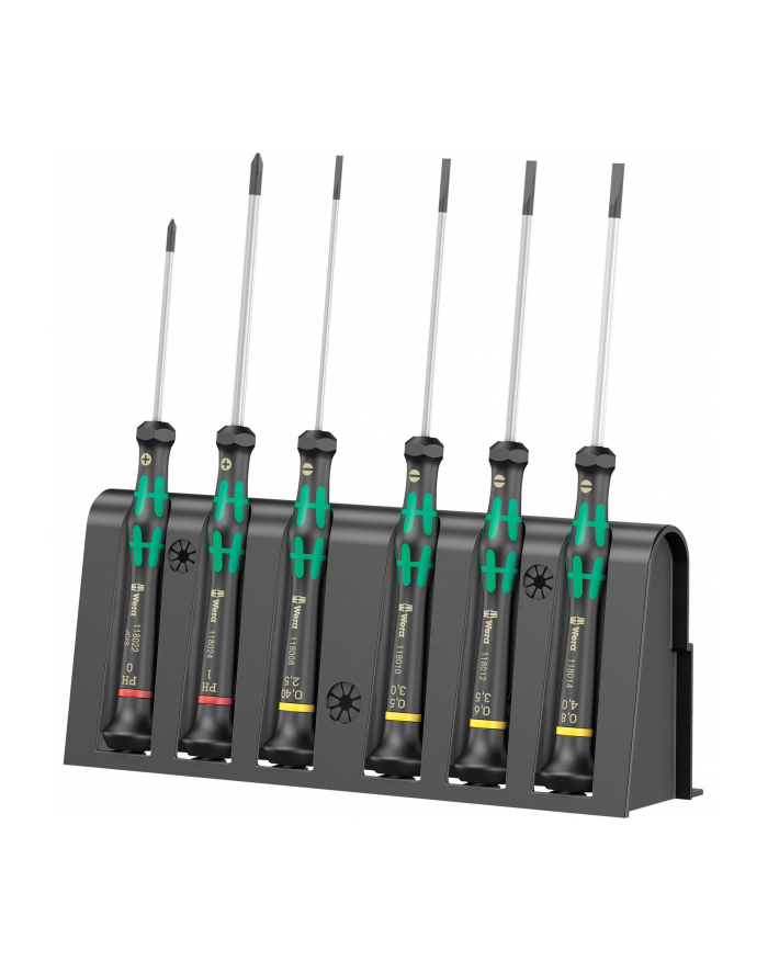 Wera precyzyjne płaskie/PH w Zestawie 6cz. + stojak Kraftform Micro 2035/6 (05118152001) główny