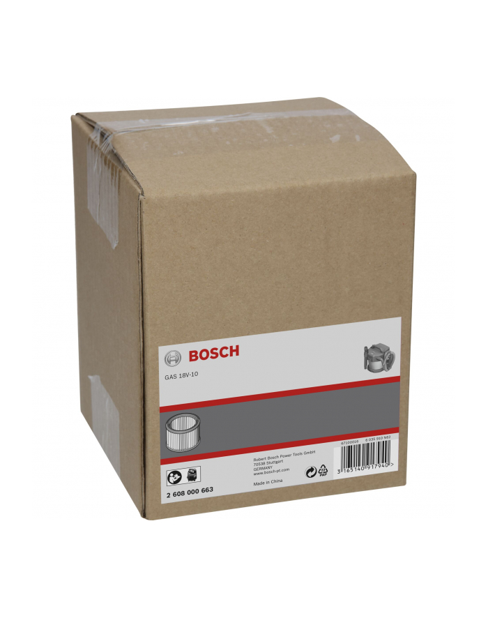 Bosch Filtr Płaski Plisowany Do Odkurzacza Gas 18V-10L 2608000663 główny