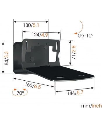 Vogels Sound 3205 Bracket 5/7 Czarny nr 1