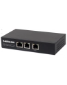 INTELLINET 2 Port Gigabit PoE+ Extender IEEE 802.3at/af Compliant 100 m Additional Range Metal - nr 21