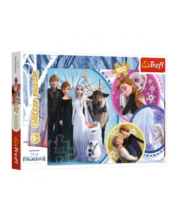 Puzzle 100el brokatowe W blasku miłości. Frozen 2 14817 Trefl