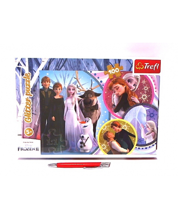 Puzzle 100el brokatowe W blasku miłości. Frozen 2 14817 Trefl