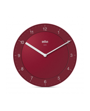 Braun BC 06 R-DCF zegar ścienny, okrągły, kwarcowy, czerwony (67021)