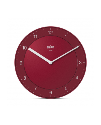 Braun BC 06 R  zegar ścienny kwarcowy, czerwony (67096)