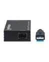 MANHATTAN USB-A to SFP Fiber Optic Converter USB 3.2 Gen 1 1000 Mbps Ethernet Optical Network Connection Open SFP Slot Black - nr 14