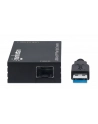 MANHATTAN USB-A to SFP Fiber Optic Converter USB 3.2 Gen 1 1000 Mbps Ethernet Optical Network Connection Open SFP Slot Black - nr 5